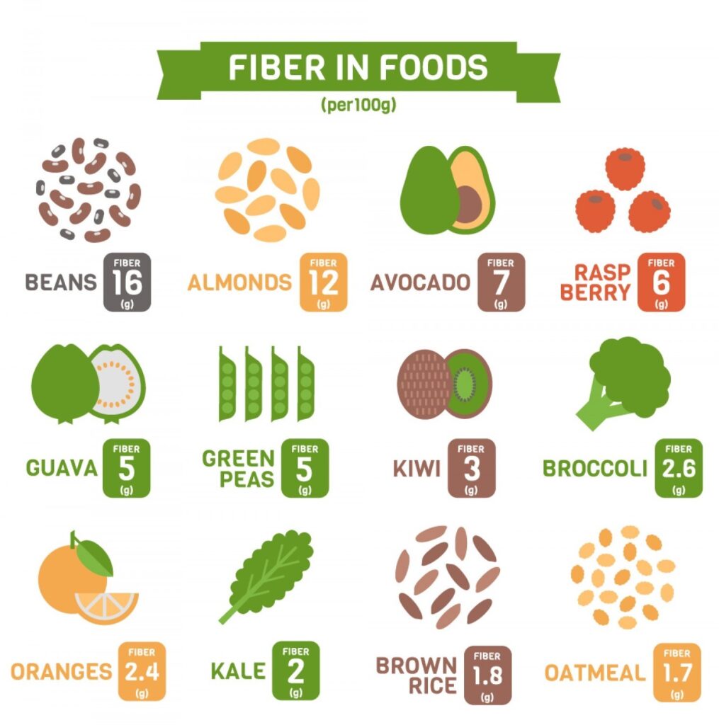 fiber and fat loss chart