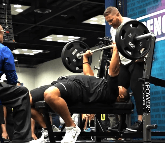 NFL combine bench press record