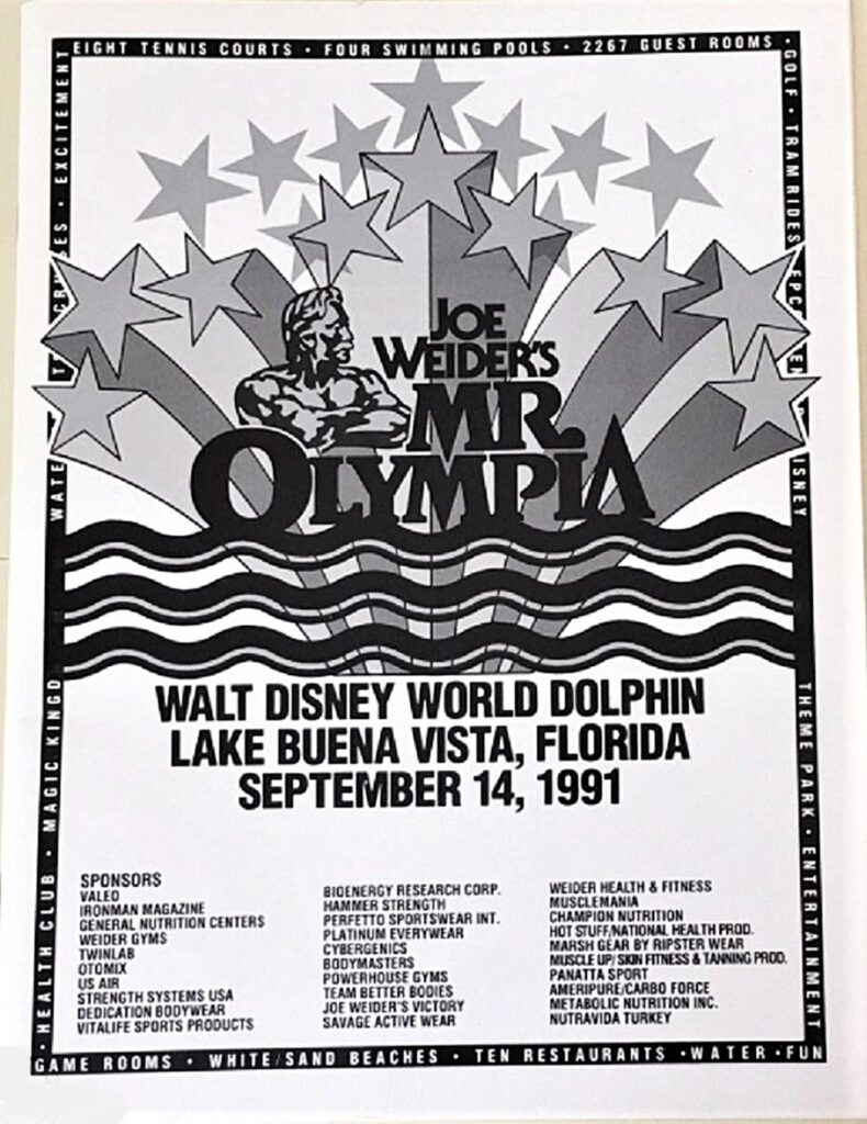 1991 mr olympia program