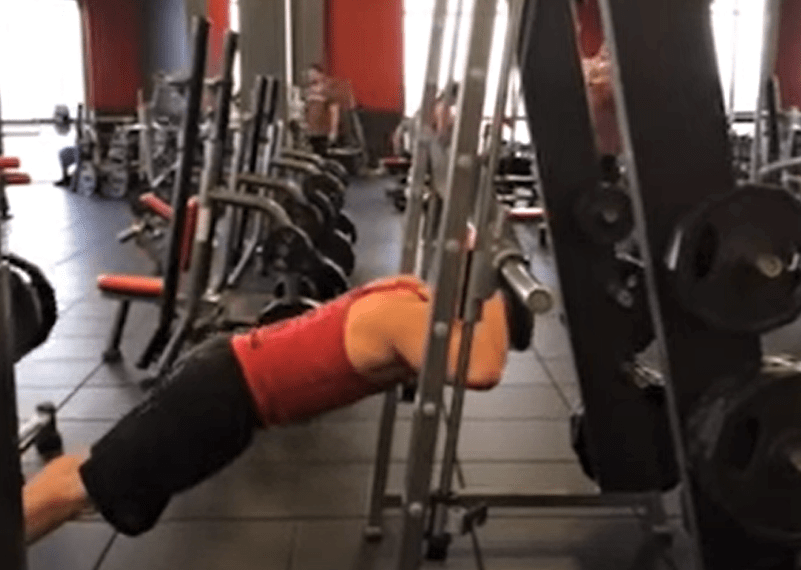 Smith machine arm workout