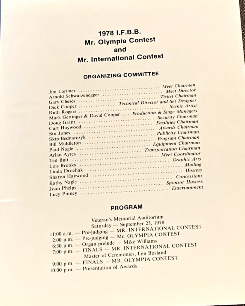 mr olympia 1978
