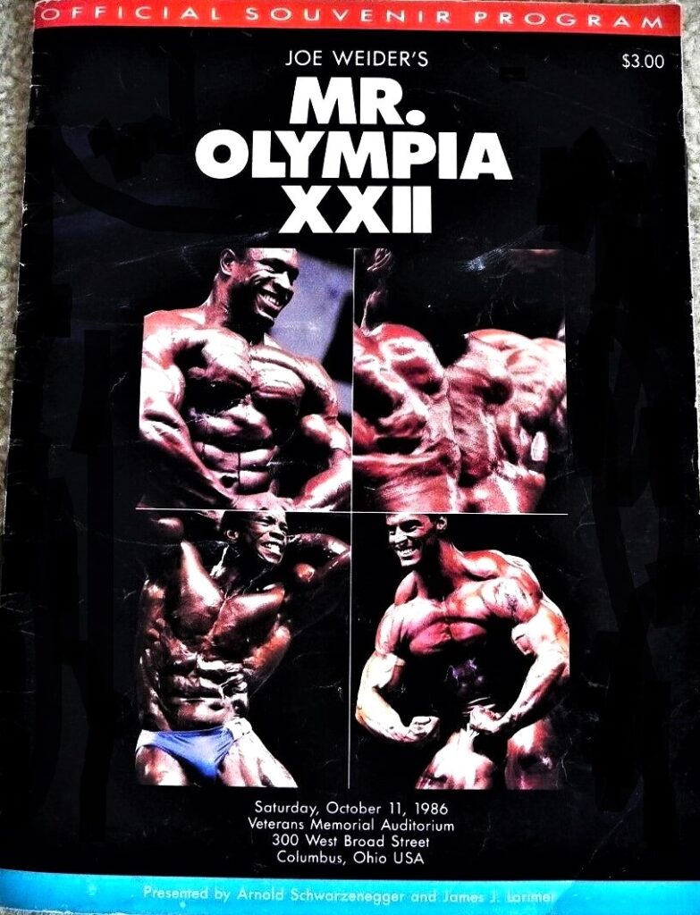 1986 mr olympia program