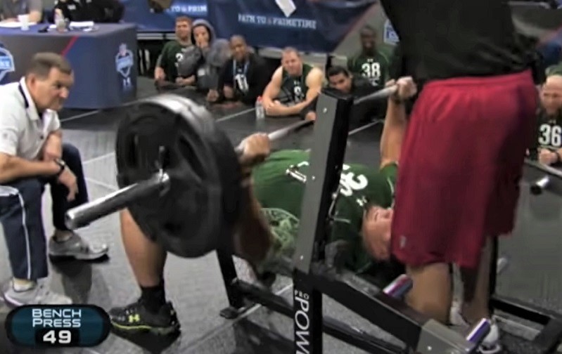 nfl combine record for bench press