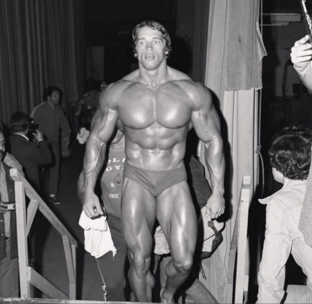 Arnold backstage 1974 mr olympia