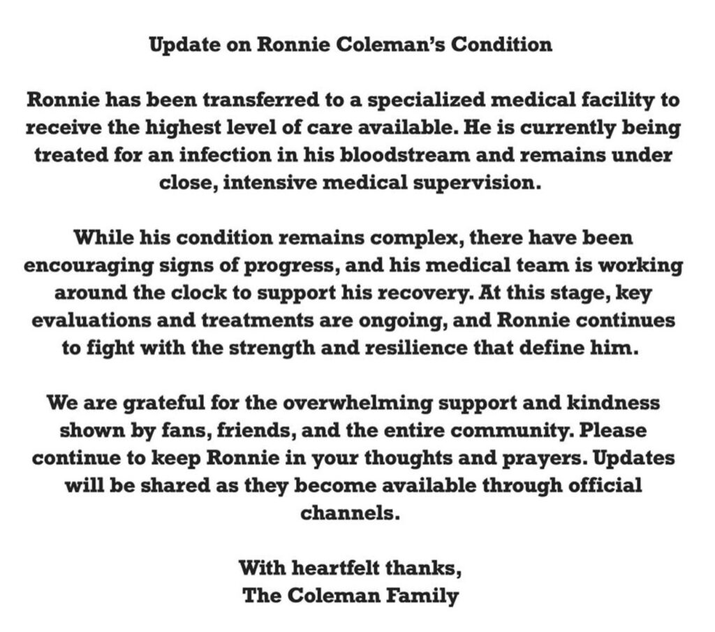 Ronnie Coleman bloodstream