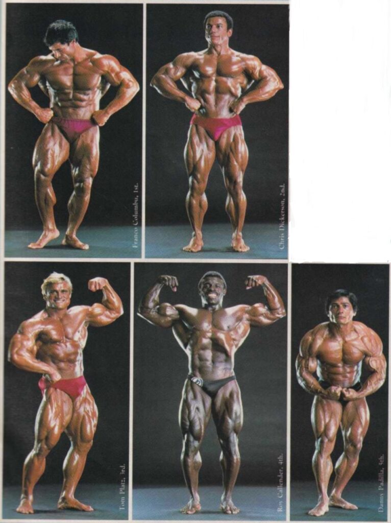 1981 mr olympia top five