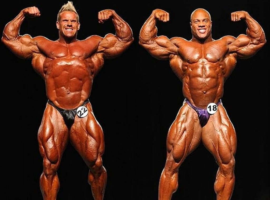 Cutler Heath front biceps 2010 Olympia